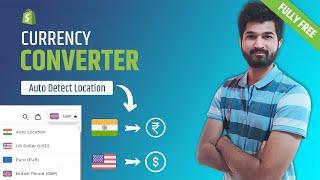 Currency Converter Shopify Free App | Multi-Currency [ Auto Location Based Currency ] #shopify