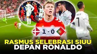 TERPUTUSNYA REKOR TAK TERKALAHKAN PORTUGAL DI TANGAN DENMARK!  HOJLUND SELEBRASI SIUU  DEPAN RONALDO