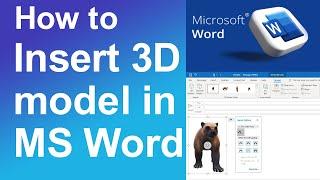 How to insert 3d model in MS Word