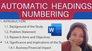 Automatic Heading Numbering in Word | Multilevel Numbering in Word 2023