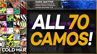 ALL CAMOS in Black Ops Cold War (Gold, Diamond, Dark Matter, DM Ultra, Dark Aether skins)