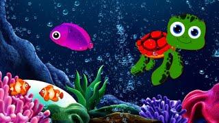 Lullaby. Calming Undersea Animation.  Aquarium . Soothing fishes  Baby Sleep Music.