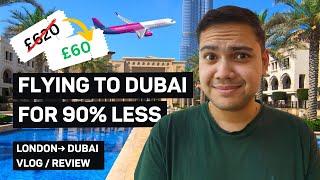 London to Dubai for £60! | SUPER LOW COST travel review & journey (LGW) to (DXB) via Budapest (BUD)