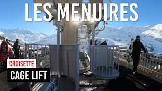 'Croisette' cage lift in Les Menuires, Les 3 Vallées