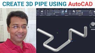 Create 3D Pipe Line Using AutoCAD | AutoCAD 3D Pipe