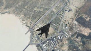 Lockheed F-117 maneuvers over Area 51/S4, Nevada  MSFS 2020