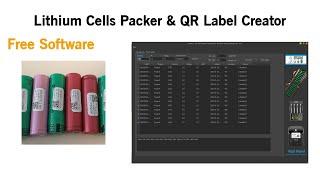 Lithium Battery Pack Calculator and QR Code Label Creator Software