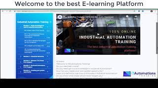 Welcome to the best E-learning Platform - Industrial Automation Training