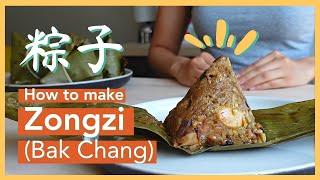 How to Make Zongzi, Chinese Sticky Rice Dumplings (Hokkien Bak Chang with Chicken)