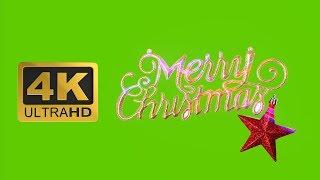 Merry Christmas Text with Motion Lines Effects - Green Screen Free Downlaod 4K