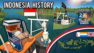 The Indonesia History portrayed in Simple Sandbox 2 | Learn History in 8 Minutes