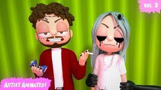 Artist Animated VOL.3 (ft. Post Malone, Billie Eilish, Travis Scott, Drake, Trippie Redd) PARODY