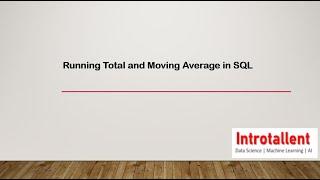 MySQL | Computation of running total and moving average