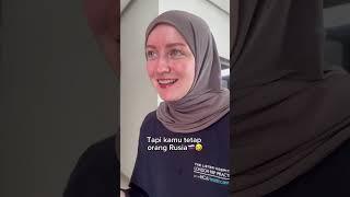 Ketika Bule Rusia tinggal di Indonesia #bule #rusia #lucu #fypyoutube #hijabi