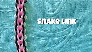 Rainbow loom bands rubber band bracelet tutorial snake link