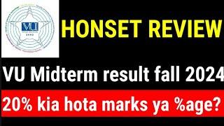 VU Midterm result honest review | 20% kitna marks include hongay final term ma?