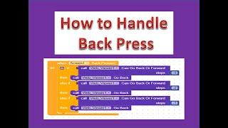 3. How to Handle Back Press Button in Kodular App