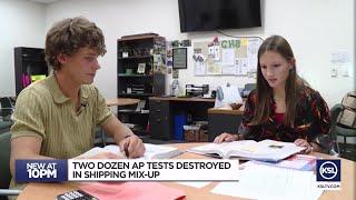 High school students retake AP tests after school mix up destroyed them