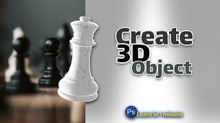 Create 3D Object in Photoshop - Photoshop 3D #Shorts