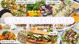  RETOUR DE COURSES • MENUS DE LA SEMAINE + RECETTES 