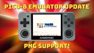 Major Pico-8 RG350 emulator update - now with PNG support!