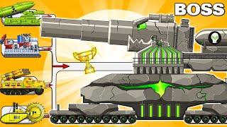 Monster tank: DORA STONE GOLEM vs MEGA TANK  - Cartoons about tank/Nina tank cartoon