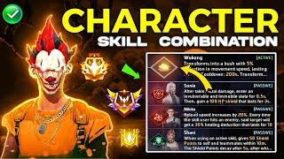 Best Character combination in free fire | CS rank best character -BR rank character combination 2024