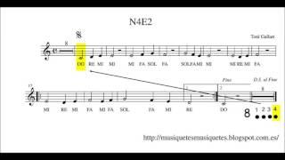 Notes do-sol. N4E2. Partitura fàcil per a flauta + playalong (C instrument, flauta, violin, ...)