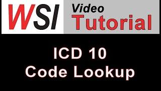 WSI - Free Microsoft Access Tutorial - ICD 10 Code Lookup Database