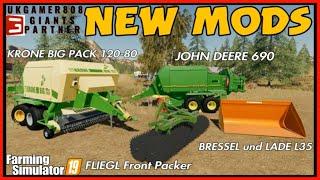 fs19 Mods NEW JD 690 & Krone Baler Mod hub update #fs19modsreview fs19 ps4