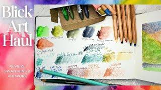 Blick Art Supply Haul Review and Artwork Caran D'ache Neocolor II Luminance