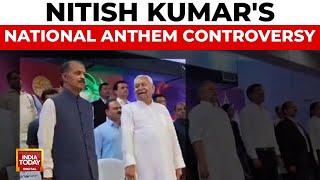 Bihar CM Nitish Kumar Caught On Camera Laughing During National Anthem | India Today