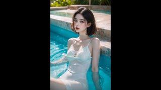 [4K] AI ART LOOKBOOK AMAZING COLLECTION‐Asian The Beautiful Sea Ocean Lady GenZ Sexy Girl