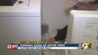 Warning signs of dryer fires