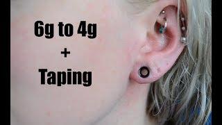 Ear Stretching Update: 6g to 4g Success and Taping