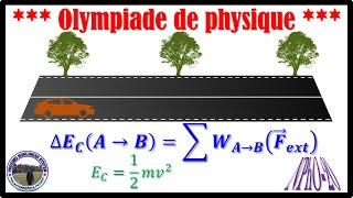 NPhO20 Olympiade de physique (Distance de freinage).