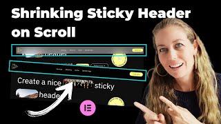 Shrinking Header on scroll - Elementor Sticky Header Tutorial for Beginners (2024)