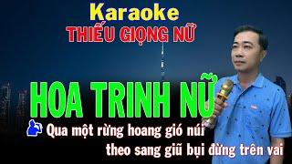 HOA TRINH NỮ Karaoke Thiếu Giọng Nữ  Song Ca Với Đức Thịnh  Karaoke Nhạc Sống