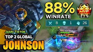 88% WINRATE! Johnson Best Build 2022  [ Top 2 Global Johnson Gameplay  ] By Jasri - Mobile Legends