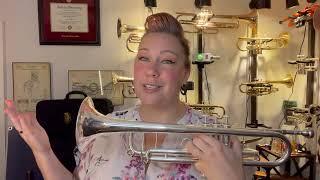 Check out Lexie from Austin Custom Brass  on the Manchester Brass Pro Trumpet in silver!  #trumpet