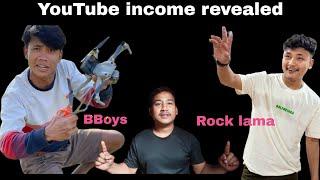 B Boys vs rock lama youtube income revealed || All youtubers youtube income revealed