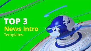 Top 3 news studio intro green screen background video templates no copyright