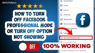 [New] How to turn off Facebook Professional Mode || Turn of option not showing #mobiletech