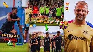  BARCELONA SECOND TRAINING UNDER HANSI FLICK  VITOR ROQUE, PABLO GAVI, MIKAYIL FAYE & ANSU FATI