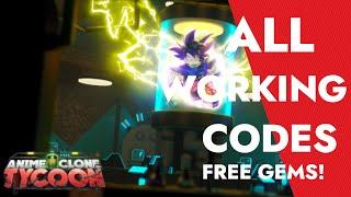 [COMBAT] ALL NEW WORKING ROBLOX ANIME CLONE TYCOON CODES!