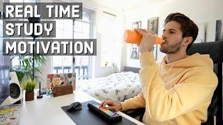 REAL TIME study with me (no music): 6 HOUR Productive Pomodoro Session | KharmaMedic