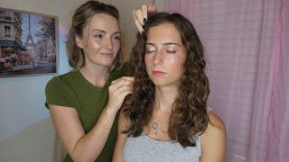 ASMR Perfectionist Hair Curling Enhancement for Photoshoot -Natural Makeup application, Lint Rolling