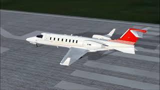 Learjet 45 XC-VMC flight in Mexico City (Reconstruction)