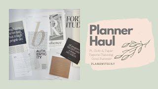 PLANNER HAUL | Ft. Cloth & Paper, Paperie Planning and Good Summer