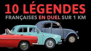 1960 - 10 VOITURES MYTHIQUES EN DUEL SUR 1 KM, qui va gagner ?